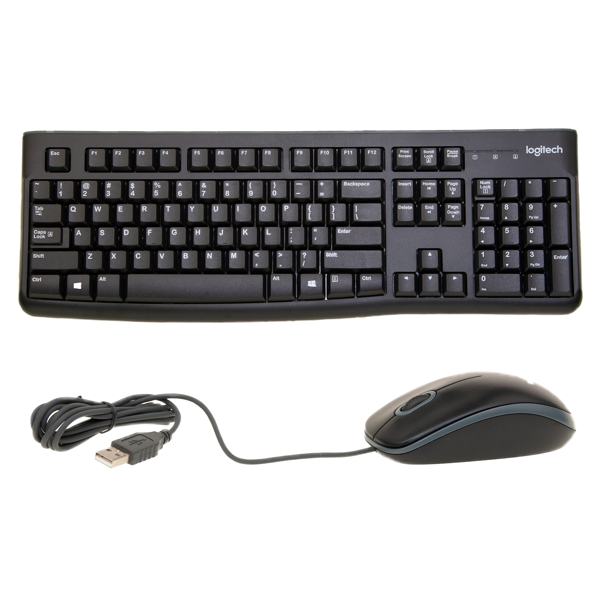 skildpadde At understrege Materialisme Logitech MK-120 USB Keyboard and Mouse Combo, Black