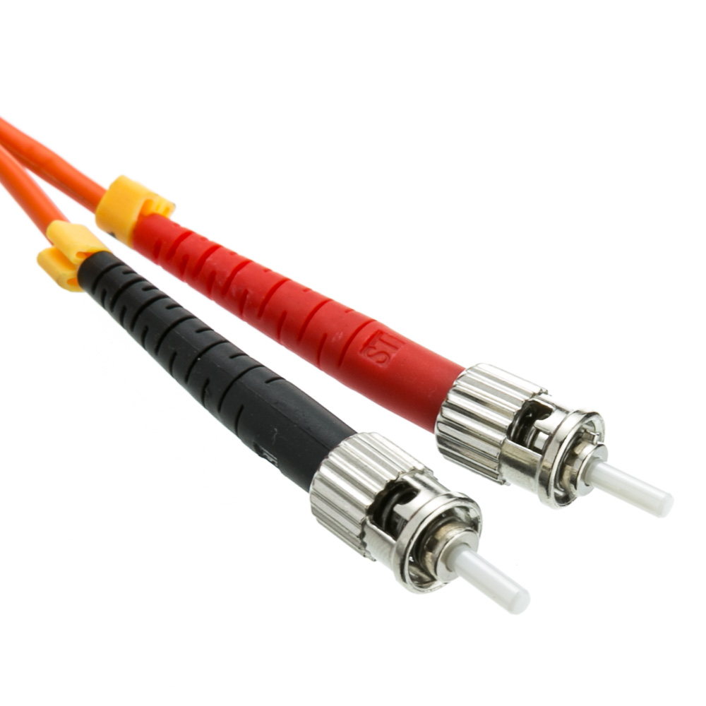 FC/ST, Multimode, Duplex, Fiber Optic Cable, 62.5/125, 1 Meter network cables and connector 