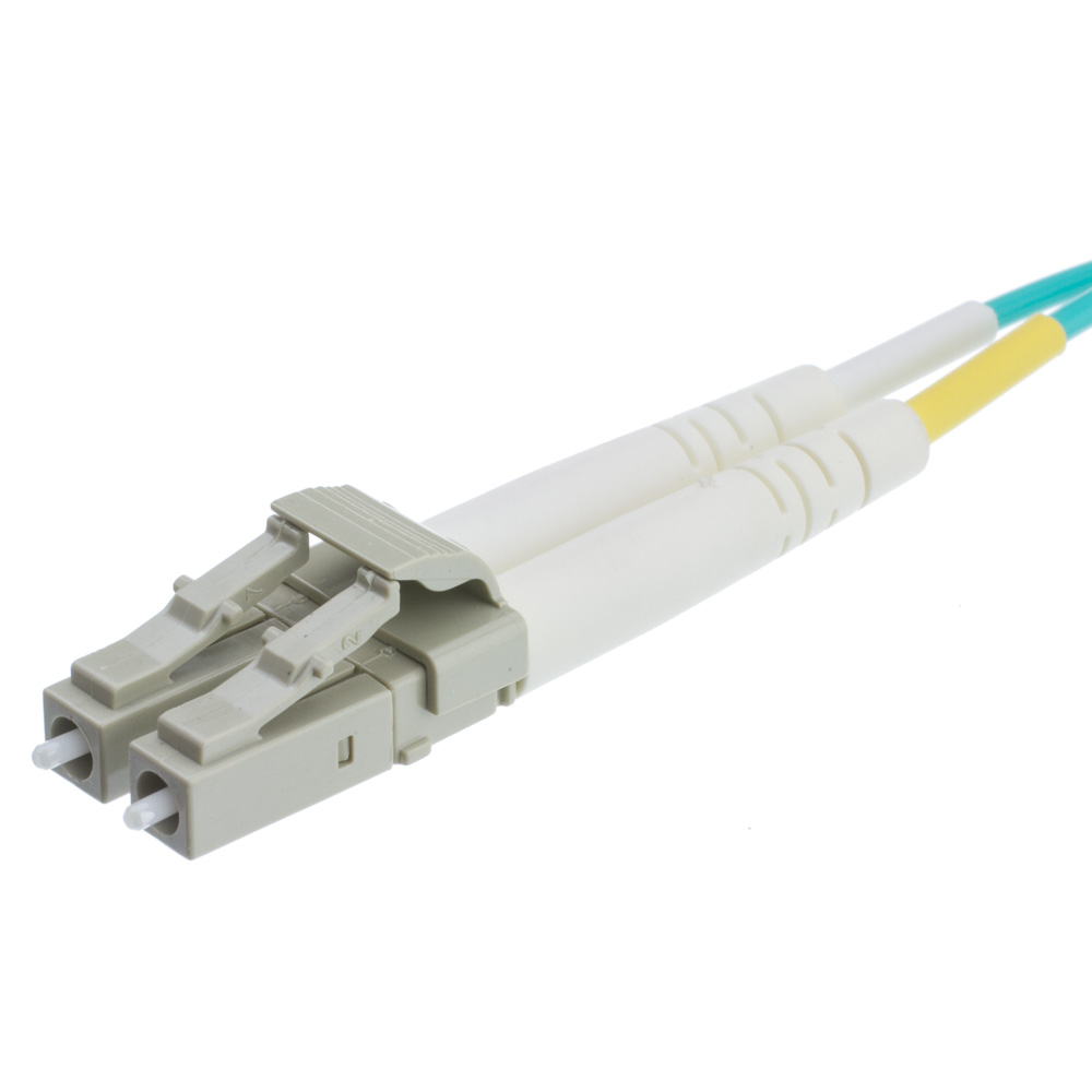 7IN 0.2 Meter Aqua 50/125 10Gb OM3 Multimode Duplex Fiber Optic Cable - LC to LC