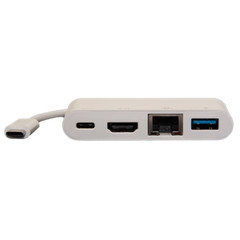 USB-C 3-in-1 Adapter, 4k HDMI, Gbit Net, USB, and Charge Port