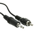 10A1-07106 - 3.5mm Mono Male to RCA Male Cable, Black, 6 foot