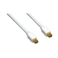 10H1-66103 - Mini Displayport male to Mini Displayport cable male, Supports 4K@60Hz, v1.2, white, 3 foot