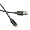 10U2-05103BK - Apple Lightning Authorized Black iPhone, iPad, iPod USB Charge and Sync Cable, 3 foot