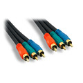 10V2-03512 - High Quality Component Video Cable, 3 RCA Male (RGB), Gold-plated Connectors, 12 foot