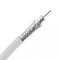 10X4-191TH - Quad Shielded Bulk RG6 Coaxial Cable, White, 18 AWG, Solid CCS Core, Pullbox, 1000 foot