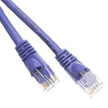 10X6-04101 - Cat5e Purple Copper Ethernet Patch Cable, Snagless/Molded Boot, POE Compliant, 1 foot
