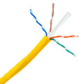 10X8-081TH - Bulk Cat6 Yellow Ethernet Cable, Solid, UTP (Unshielded Twisted Pair), Inwall Rated(CM), POE & TAA Compliant, Comzon C2052 Pullbox, 1000 foot