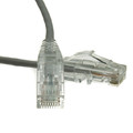 13X6-62101 - Slim Cat6a Gray Copper Ethernet Cable, 10 Gigabit, 500 MHz, Snagless/Molded Boot, POE Compliant, 1 foot