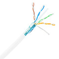 14X6-591NH - Plenum Shielded Cat6a White Copper Ethernet Cable, 10 Gigabit Solid, CMP, POE Compliant, 500Mhz, 23 AWG, Spool, 1000 foot