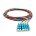 15F1-52006 - Fiber Pigtail, MM, OM4, 6 Fiber, LC/PC, 3M, Aqua Boot