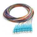 15F1-52012 - Fiber Pigtail, MM, OM4, 12 Fiber, LC/PC, 3M, Aqua Boot
