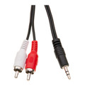 2RCA-STE-6 - 3.5mm Stereo to RCA Audio Cable, 3.5mm Stereo Male to Dual RCA Male (Right and Left), 6 foot