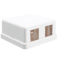 300-314DE - Blank Surface Mount Box for Keystones, 2 Port, White