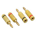 30C3-4169B - Banana Plug for Speaker Cable, Closed Screw Type, Gold-Plated, 2 Piece