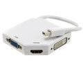30H1-62706 - Mini DisplayPort Male to HDMI, VGA, or DVI female, 3-IN-1 Video Adapter, Supports 4K@30, 1080P@60, and ThunderBolt2, For PC and/or Apple/Mac