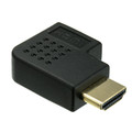 30HH-50260 - HDMI High Speed Horizontal 90 Degree Elbow Adapter - Left, HDMI Type-A Male to HDMI Type-A Female, 4K 60Hz, Black
