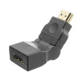 30HH-50300 - HDMI High Speed Swivel Adapter, HDMI Type-A Male To HDMI Type-A Female, Rotates 360 Degrees, Tilts 180 Degrees, 4K 60Hz, Black