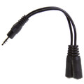 30S1-35360 - 3.5mm Stereo Y Cable, 3.5mm Stereo Male to Dual 3.5mm Stereo Female, 6 inch