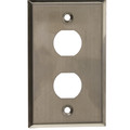 30X8-71002 - Outdoor Wall Plate w/ Water Seal, Stainless Steel , 2 Port, Single Gang