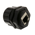 30X8-72000 - Shielded Outdoor Waterproof Cat6 Coupler, RJ45 Female to Female, With Cap, Wall Plate Mount