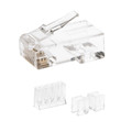 31D0-62050 - Cat6a RJ45 Crimp Connectors for Stranded Cable w/ wire insert guide & load bar, POE Compliant, 50 pieces