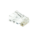 31X8-080HD - Cat6 Crimp Connectors for Solid Cable w/ staggered guides, POE Compliant, 100 pieces