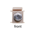 322-120IV - Keystone Insert, Beige, F-pin Coaxial Connector, F-pin Female Coupler