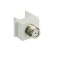 322-120WH - Keystone Insert, White, F-pin Coaxial Connector, F-pin Female Coupler