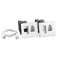 45-0023-WH - Recessed Pro-Power Kit with Straight Blade Inlet, White