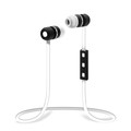 5002-123WH - Bluetooth Wireless Sports Earbuds w/ In-line Microphone, Control Buttons, White