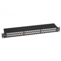 675-24C6AS - Rackmount 24 Port Shielded Cat6A Patch Panel, Horizontal, 110 Type, 568A and  568B Compatible, 1U