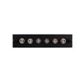 68F3-00360 - LGX Compatible Adapter Plate featuring a Bank of 6 Singlemode ST Connectors, Black Powder Coat