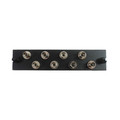 68F3-00380 - LGX Compatible Adapter Plate featuring a Bank of 8 Singlemode ST Connectors, Black Powder Coat