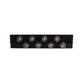 68F3-10380 - LGX Compatible Adapter Plate featuring a Bank of 8 Multimode ST Connectors, Black Powder Coat