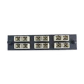 68F3-11060 - LGX Compatible Adapter Plate featuring a Bank of 6 Multimode Duplex SC Connectors in Beige for OM1 and OM2 applications, Black Powder Coat