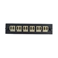 68F3-11160 - LGX Compatible Adapter Plate featuring a Bank of 6 Multimode Duplex LC Connectors in Beige for OM1 and OM2 applications, Black Powder Coat