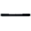 68PP-03012 - Rackmount 12 Port Cat5e Patch Panel, 12 Port, Horizontal, 110 Type, 568A & 568B Compatible, 1U