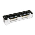 69BK-06012-10 - Wall Mount 12 Port Cat6 Patch Panel, 110 Type, 568A & 568B Compatible, 10 inch