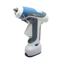 9005-10230 - Battery Operated Hot Glue Gun.  Cordless.  requires 4 AA batteries(not included).  includes 3 glue sticks