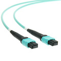 MPMP-31001 - Plenum Fiber Optic Cable, MTP / MTP (MPO), Multimode OM3, Duplex, 12 Strand, 40/100 Gbps, 50/125, 1 meter (3.3 foot)