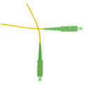 SCSC-00330 - SC/APC OS2 Simplex 2.0mm Fiber Optic Patch Cord, OFNR, Singlemode 9/125, Yellow Jacket, Green Connector, 30 meter (98.4 ft)