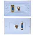 301-29100 - Wall Plate, White, VGA and 3.5mm Stereo Jack, HD15 Female and 3.5mm Female