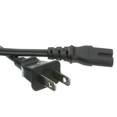 Notebook/Laptop Power Cord, NEMA 1-15P to C7, Non-Polarized, 6 ft - Part Number: 10W1-13206