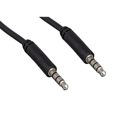 3.5mm Stereo Male / 3.5mm Stereo Male, TRRS Mic Cable, 25 ft - Part Number: 10A1-40125