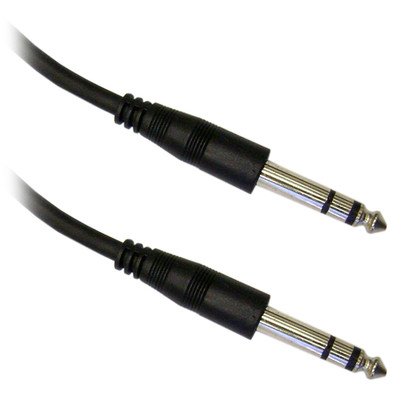 1/4 inch Stereo Audio Patch Cable, 1/4 Male, 10 foot - Part Number: 10A1-62110