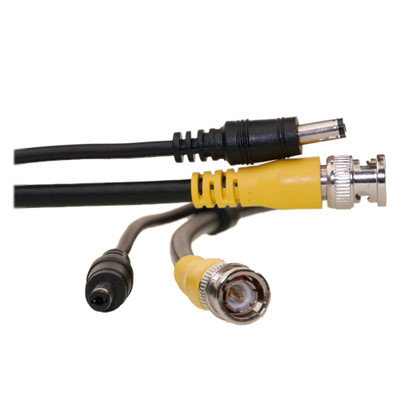 Security Camera Cable, BNC Video + DC Power, BNC Male, Male to Female Power, 50 foot - Part Number: 10B1-02150