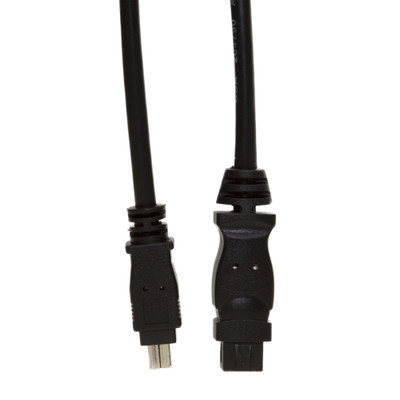 Firewire 400 9 Pin to 4 Pin cable, Black, IEEE-1394a, 10 foot - Part Number: 10E3-94010BK