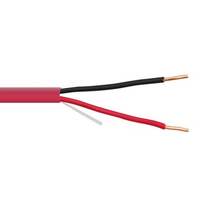 Fire Alarm / Security Cable, Red, 18/2 (18 AWG 2 Conductor), Solid, FPLR, Spool, 500 foot - Part Number: 10F5-02712NF