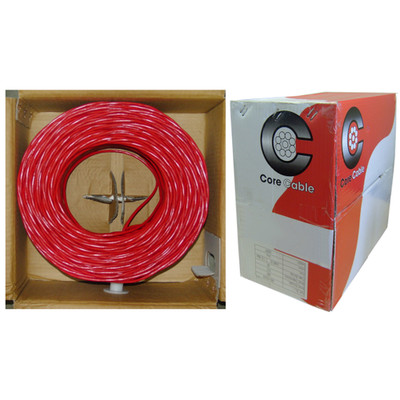 Fire Alarm / Security Cable, Red, 18/4 (18 AWG 4 Conductor), Solid, FPLR, Pullbox, 1000 foot - Part Number: 10F5-04712TH