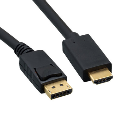 DisplayPort to HDMI Cable, DisplayPort Male to HDMI Male, 3 foot - Part Number: 10H1-64103